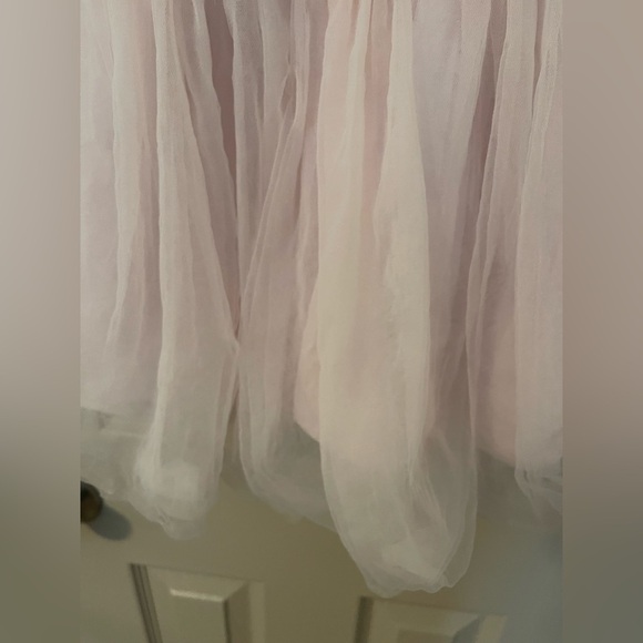 Vogue fashion pink flower lace tulle Pearl bead accent toddler’s dress. - Picture 3 of 9